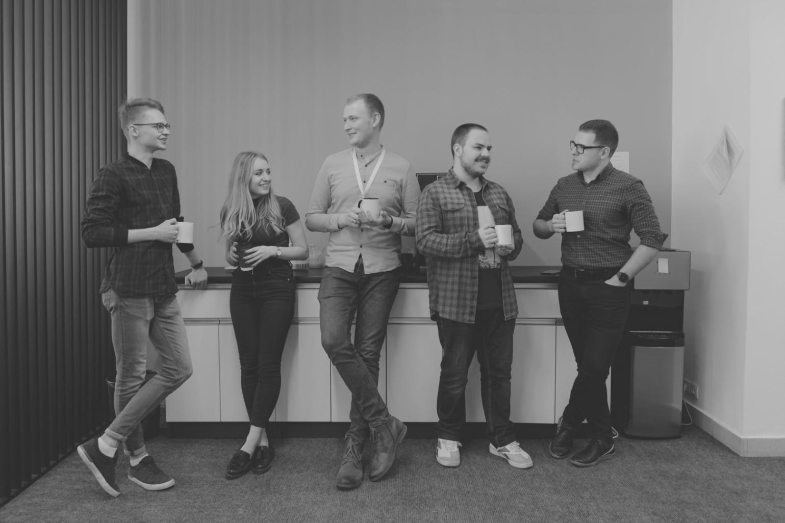 Collaborative team meeting with financial documents